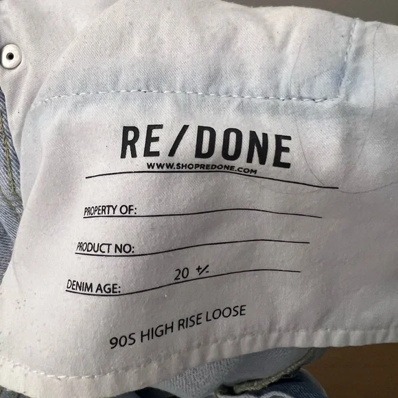 RE/DONE Originals 90s High Rise Loose in Perfect Light Indigo - Size 30 - Picture 8 of 8